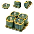 thumbnail image 6 of TISHITA Dried Fruit Tray Candy Nuts Dish,with Lid,Nordic,Snacks Dish,Appetizer Serving Tray Divided Serving Platter for Party Cookies , green, 6 of 8