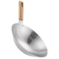 thumbnail image 2 of HLONK Zhiyie Cooking Wok Frying Pan Stainless Steel Wok Traditional Wok with Wooden Handle, 2 of 11