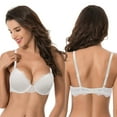 thumbnail image 6 of Curve Muse Women's Underwire Plus Size Push Up Add 1 and a Half Cup Lace Bras-2PK-Cream,Rust-40B, 6 of 7