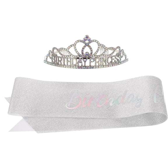 WRITWAA Princess Birthday Party Set in Assorted Colors and Materials, Perfect for Kids Dress-Up and Party Decorations