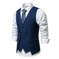 thumbnail image 4 of uikmnh Vests for Men Double Layer formal Style Vest for Men Modern Fashion Outerwear for Business Casual and Event Attire Size:M, 4 of 8