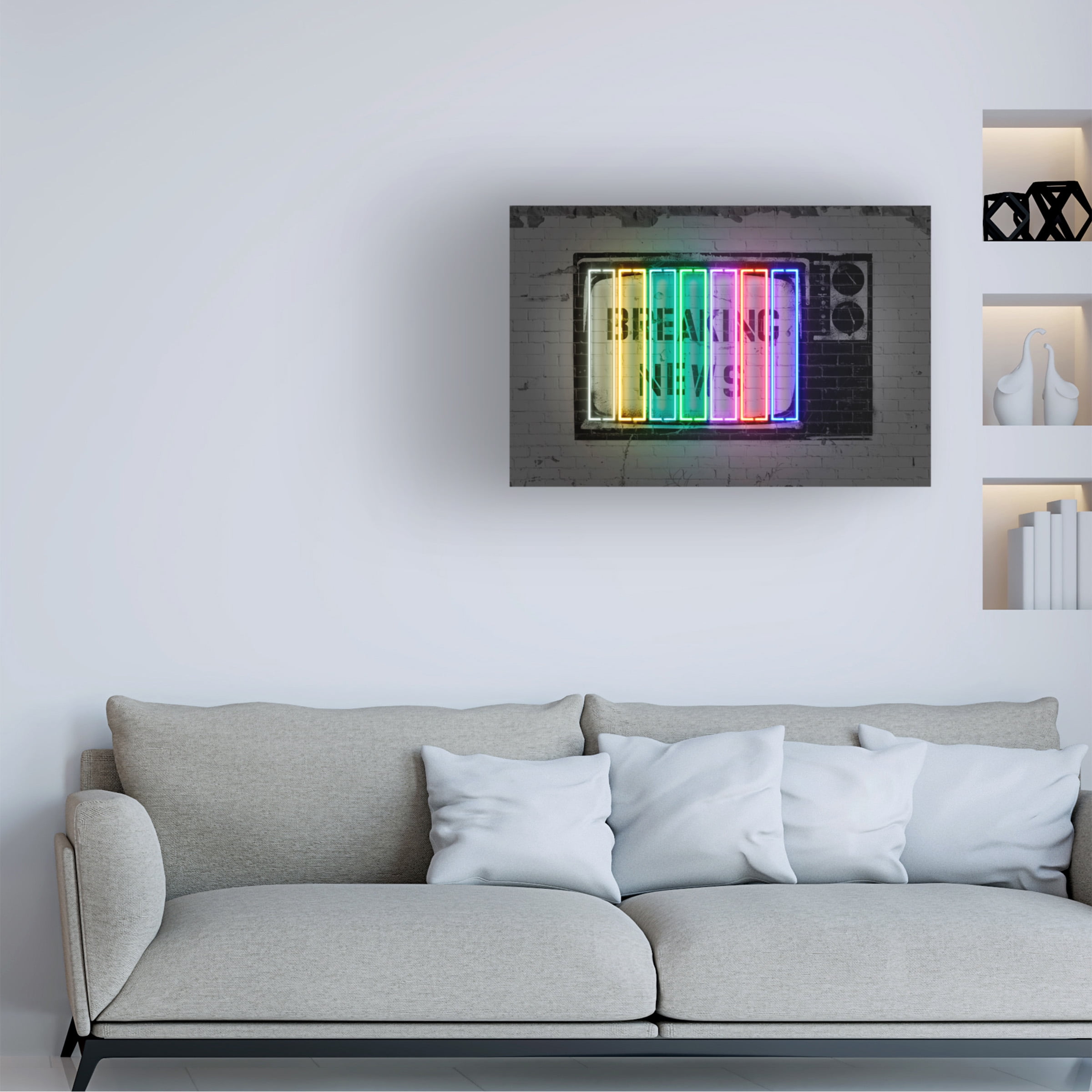 Trademark Fine Art Octavian Mielu Breaking news Canvas Wall Art - 30x47