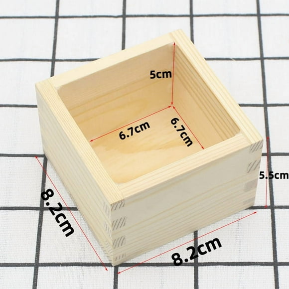 Caja de sake cuadrada de estilo japonés, 4 unidades, creativa caja de madera para sushi, para el hogar y el restaurante, organizador de vasos de sake reutilizables, vajilla tradicional japonesa.