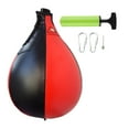 thumbnail image 4 of Saco de boxeo de velocidad, saco de golpeo, bola de velocidad giratoria, bola de boxeo resistente para deporte negro rojo, 4 of 9