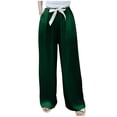 thumbnail image 3 of Juslio Pants for Women Elastic Waist with Pockets Cotton High Waist,Casual Wide Leg Pants Free Size, 3 of 3