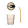 thumbnail image 4 of Vaso de agua BLUEPOLAR Amber de 380 ml con pajita, paquete de 2, 4 of 6