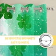thumbnail image 6 of St. Patrick's Day Kitchen Curtains Window Panels, Watercolor Country Green Lucky Clovers Insulated Window Treatment Curtain, Grommet Curtains for Bedroom/Living Room/Bathroom, 2 Piece 52"Wx72"L, 6 of 8