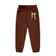 thumbnail image 5 of Kids Sweatsuit 2 Piece Long Sleeve Bow Hoodies Pullover and Jogger Sweatpants Winter Clothes Clothes for Girls 6-7 Years, 5 of 6