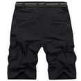 thumbnail image 3 of FEN AI Mens Cargo Shorts Quick Dry Hiking Fishing Golf Short Black Outdoor Workwear w/ Zipper Pockets (With Belt), 3 of 9