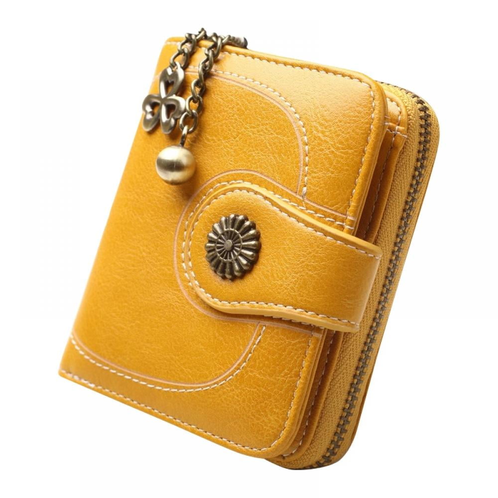 EFINNY Small Women Wallet Card Holder Ladies Purse with Zipper Pocket