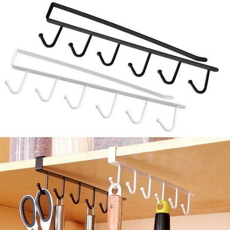 Yosoo Multifunction Kitchen Storage Rack Cupboard Shelf Hanging Hook Yosoo Multifunction Kitchen Storage Rack Cupboard Shelf Hanging Hook Wardrobe Organizer Holder E Saver Black