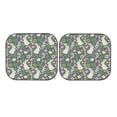 thumbnail image 7 of Daiia Retro Bunny Floral 2PCS Car Windshield Sun Shade, Foldable Sun Shield for Car Front Window, Auto Sun Blocker Visor Protector Universal for Truck SUV Pickup-Large, 7 of 7