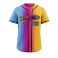 thumbnail image 4 of Personalize Men Women Youth Baseball Jersey Button Down Sports Tee Laser Printed Sublimation Letter Number Big Size, 4 of 7
