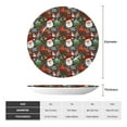 thumbnail image 2 of Picia Merry Christmas Pattern Bone China Decorative Plate – Wall Decor with Stand and Adhesive, Elegant Ornament for Living Room, Office, or Entryway-7in, 2 of 6