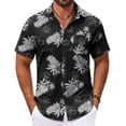 thumbnail image 1 of Camisa COOFANDY Hawaiian con botones para hombre, de verano, con bolsillo, 1 of 6