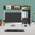thumbnail image 3 of Modern Desktop Storage Organizer, Desktop Bookshelf Holder Computer Rack Desk Organizer (Black), 3 of 8