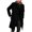 c01Black, variant on Mens Solid Color Long Sleeve Trench Coat Slim Fit Double Breasted Long Jacket Notched Lapel Belt Fall Windproof Coat Black S