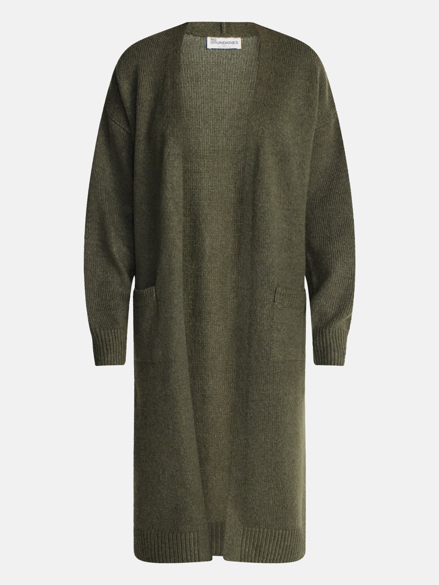 No Boundaries Open Front Duster Cardigan, Midweight, Women's and Women’s Plus XXS-4X