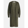 thumbnail image 4 of No Boundaries Open Front Duster Cardigan, Midweight, Women's and Women’s Plus XXS-4X, 4 of 4