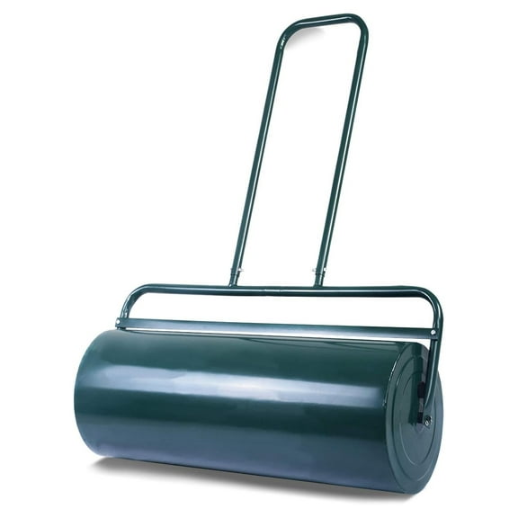 Lawn , Push/Tow Behind Sod Shaped Handle, Water and Sand Filled Garden Drum for Planting, Seeding, Eliminating Turf Damage (13 by 24-inch/ 13 Gal)