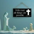 thumbnail image 4 of JennyGems With God All Things Are Possible Inspirational Bible Verse Decor, Faith-Based Christian Home Decoration, Scripture Wall Art, 4 of 11
