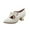 White, variant on Wensltd Women's Pumps Low Chunky Block Heel Dress Shoes Closed Round Toe Comfortable Heels