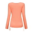thumbnail image 2 of SSLR Long Sleeve T Shirts for Women Slim Fitted Square Neck Tops Casual Lightweight, 2 of 8