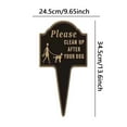 thumbnail image 3 of Extra Large No Dogs Peeing Sign - Yard Dog Stake with Clean Up After Your Dog Notice, No Poop Warning - Outdoor Lawn, Garden, Patio, Walkway, 3 of 8
