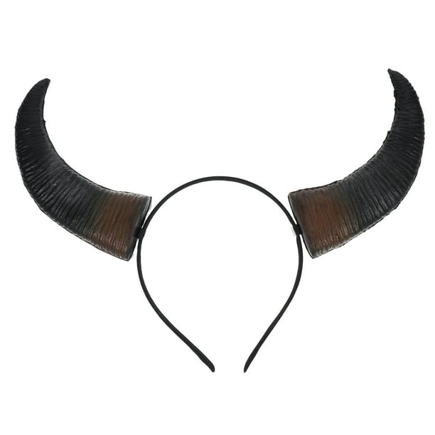 Diadema con cuernos de demonio para fiesta de Halloween, diadema con cuernos de toro, accesorio para disfraz, tocado de diablo, tocado malvado para carnaval, cosplay y fiestas temáticas
