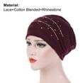 thumbnail image 7 of Skymirror Rhinestone Fold Thin Headscarf Hat Shiny Stetchy Women Wrap Hat Hair Accessories, 7 of 7