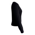 thumbnail image 3 of Suéter George para Mujer, con Botones  Cuello Redondo Tela Rib Negro Talla G, 3 of 4