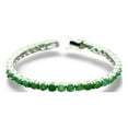 thumbnail image 5 of Natural Emerald bracelet, May Birthstone Emerald jewelry, Sterling silver, Silver jewelry, Silver bracelet, 925 silver, Bracelet for wedding anniversary, Link Bracelet Bangle, Christmas Gift, 5 of 5