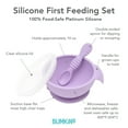 thumbnail image 4 of Bumkins Baby Silicone First Feeding Set w/ Bowl, Lid & Spoon for Ages 4 months+ (Lavender), 4 of 6