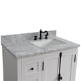 thumbnail image 4 of Plantation Solid Wood Single Vanity with Right Rectangle Sink in White/Ash, 4 of 9