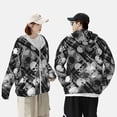 thumbnail image 4 of Saiise Seamless Pattern With Skulls Pattern Sun Protection Hoodie for Men and Women, Lightweight Quick-Dry Windproof with Hood and Zip-XX-Large, 4 of 7