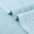thumbnail image 4 of Unique Bargains 4 Pcs Cotton Soft Bathroom Hand Towel 14" x 30" Blue/Dark Grey, 4 of 8