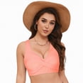 thumbnail image 4 of UAYOTSE Swimwear for Women Plus Size Going Out Lace Tie Back Tops Underwire Full Coverage Bikini Top Push Up Swim Crop Top,Sizes XL, 4 of 9