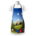 thumbnail image 3 of Mountains Apron, Camping in the Valley with a Tent Backpacks Compass and Map with a Small Lake, Unisex Kitchen Bib with Adjustable Neck for Cooking Gardening, Adult Size, Multicolor, by Ambesonne, 3 of 4
