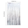 thumbnail image 4 of CIMAXIC Rideaux à Franges en Aluminium 2 Pcs Rideau de Fond en Aluminium Décorations de Fête Rideaux à Franges en Aluminium pour Cabine Photo, 98.43"X39.37"X0.2 Pouces, 4 of 5