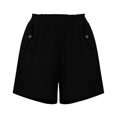 thumbnail image 5 of Only Moment Shorts for Women Chemical Fiber Blends Athletic Running Shorts Crossover High Waisted Gym Shorts with Zipper Pockets Athletic Shorts for Women Black,XL, 5 of 8