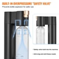 thumbnail image 5 of Sparkling Water Maker Soda Maker Machine for Home Carbonating, Compatible with Mainstream Screw-in 60L CO2 Cylinder(NOT Included) Black, with 2 BPA-free 1L PET Bottles, for Cat Room Home Apartment, 5 of 8