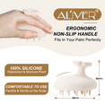 thumbnail image 4 of Aliver Silicone Massage Comb & Black Castor Oil Kit, Moisturize & Massage Scalp, Strengthen Hair (White), 4 of 9