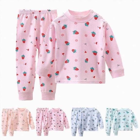 larppty Kids Toddler Girls Boys Soft Comfy Modal Tencel Sleepwear Pajamas 2pcs Set (3-4 Years,Light Pink)