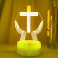 thumbnail image 4 of YSTIAN 3D Jesus Cross Night Light Lamp Illusion Night Light 16 Color Changing Table Desk Decoration Lamps Gift with Acrylic Flat ABS Base USB Cable Toy, 4 of 5