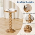 thumbnail image 6 of Gianna Round Side Table - Solid Wood Leg Small Drink Table for Living Room Bedroom Office,Brown, 6 of 7