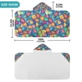 thumbnail image 4 of Yayeee Kids Hooded Towel with Hand Pockets Beach Soft Absorbent Bath Wrap 50 x 23.5 inch, Vibrant Art Leaves Pattern, 4 of 5