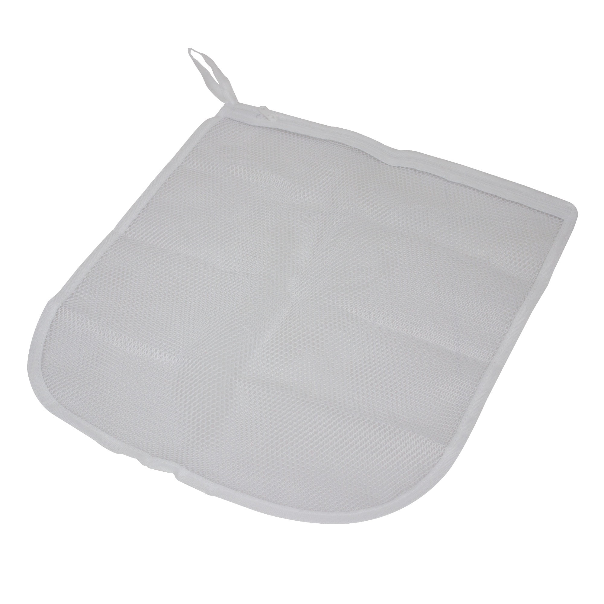 Mainstays Delicates Mesh Wash Bag with Zipper Closure, White, 15" x 18"