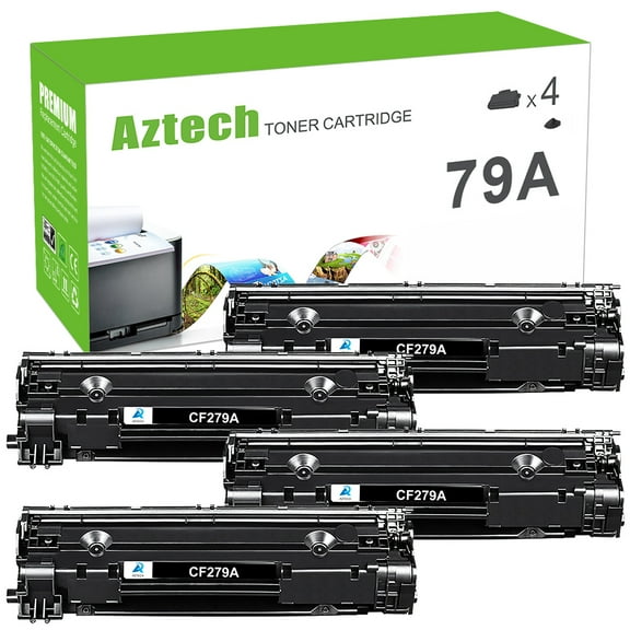 AAZTECH 79A CF279AToner Cartridge Compatible for HP 79A CF279A HP LaserJet Pro M12w M12a MFP M26nw M26a Printer Ink (Black, 4-Pack)