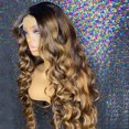 thumbnail image 3 of 4x4 Highlight Loose Deep Wave Lace Front Human Hair Wigs for Black Women Brazilian 4/27 Ombre Brown and Blonde Human Hair Wig Pre Plucked With Baby Hair 180% Density 20inch, 3 of 3