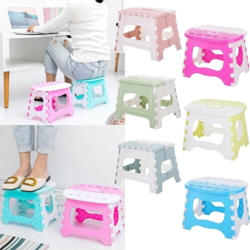 Home Kids Children Plastic Folding Step Stool Portable Folding Chair